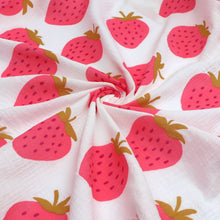 Cotton Double Gauze - Strawberries