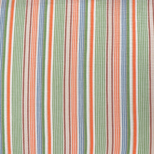 Cotton Double Gauze - Stripe - Orange, Green + Blue - SALE