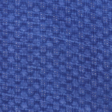 Cotton Double Gauze - Tie Dye Embroidered Floral - Blue -END OF BOLT 77cm