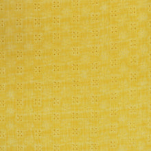 Cotton Double Gauze - Tie Dye Embroidered Floral - Lemon Yellow