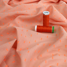 Cotton Embroidered Dobby - Neon Orange