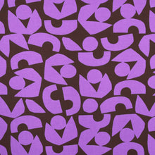 Cotton Jersey - Abstract Shape - Purple - END OF BOLT 67cm