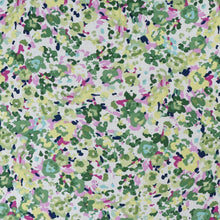 Cotton Lawn - Abstract Blooms - Green + Purple