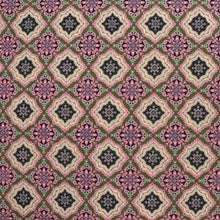 Cotton Lawn - Pink + Green Tiles