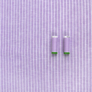 Cotton Linen - Marled Lilac Purple - Stripe