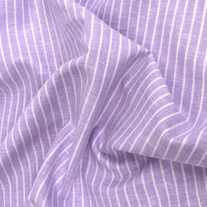 Cotton Linen - Marled Lilac Purple - Stripe