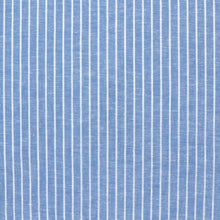 Cotton Linen - Marled Sky Blue - Stripe - END OF BOLT 125cm