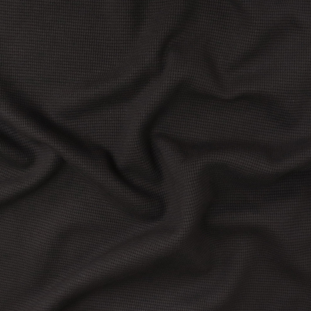 Cotton Mini Waffle Jersey - Black