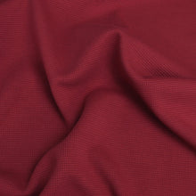 Cotton Mini Waffle Jersey - Dark Red