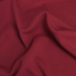 Cotton Mini Waffle Jersey - Dark Red