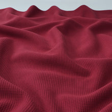Cotton Mini Waffle Jersey - Dark Red