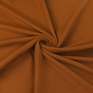 Cotton Narrow Ribbed Jersey - Dark Ochre