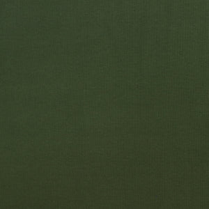 Cotton Narrow Ribbed Jersey - Olive Green