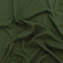 Cotton Narrow Ribbed Jersey - Olive Green