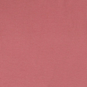 Cotton Narrow Ribbed Jersey - Salmon Pink