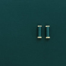 Cotton Narrow Ribbed Jersey - Teal Green