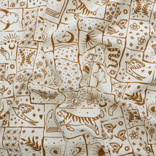 Cotton Poplin - Mystical Motifs - Cream