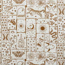 Cotton Poplin - Mystical Motifs - Cream