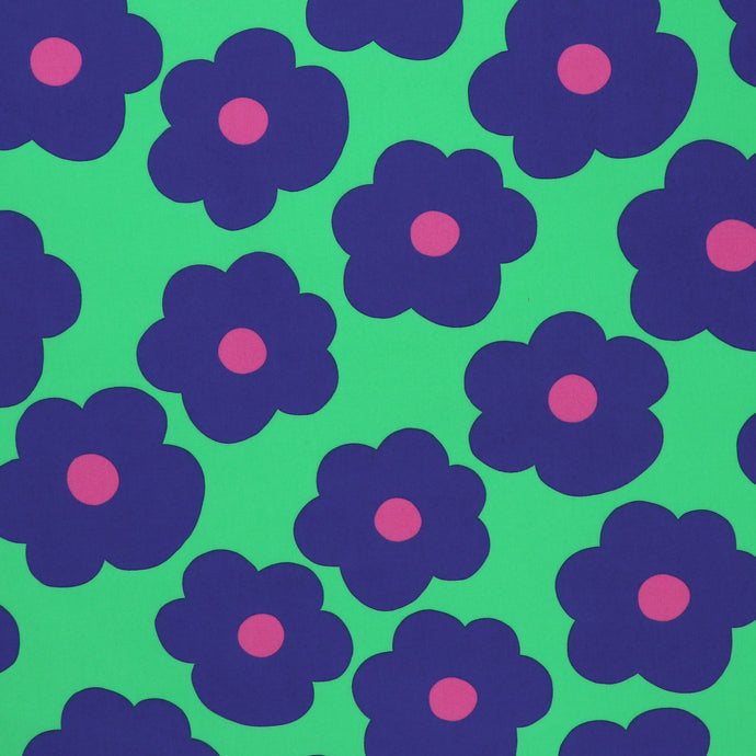 Cotton Poplin - Nerida Hansen - Big Flower Lime