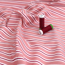 Cotton Poplin - Pink Two Tone Stripe - END OF BOLT 130cm