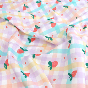 Cotton Poplin - Strawberry Picnic