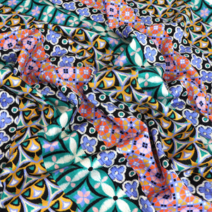 Cotton Satin - Mosaic Stripes
