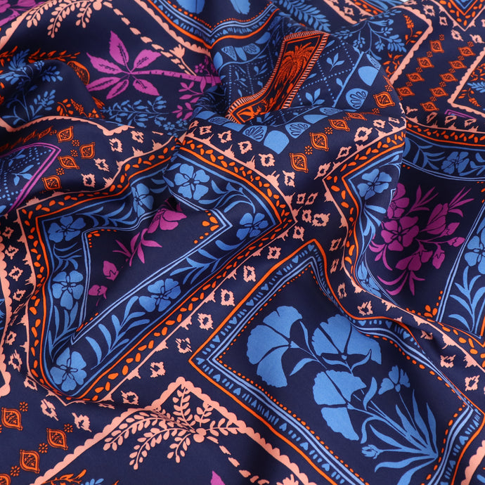 Cotton Satin - Patchwork Flowers