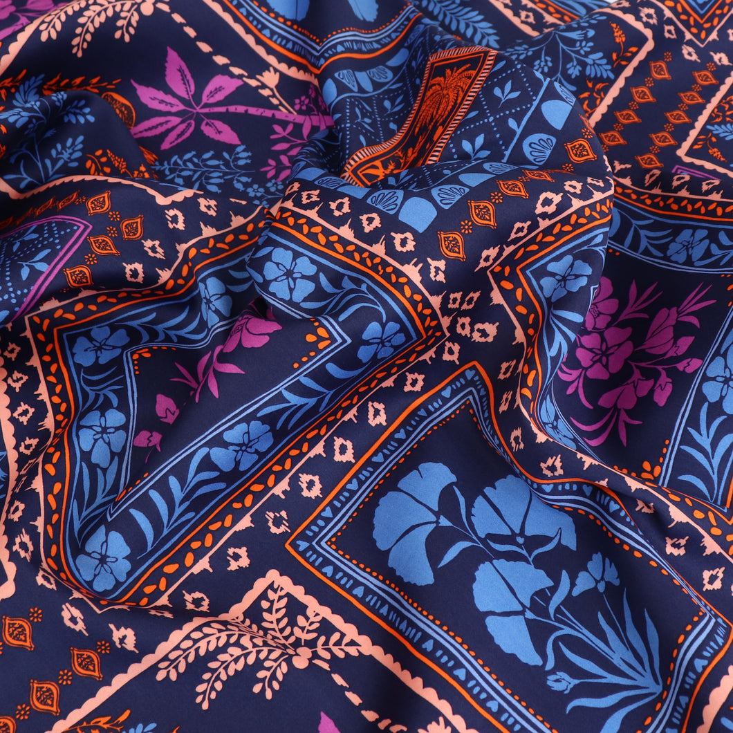 Cotton Satin - Patchwork Flowers