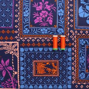 Cotton Satin - Patchwork Flowers