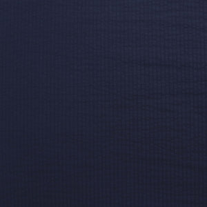 Cotton Seersucker - Navy Blue - END OF BOLT 44cm