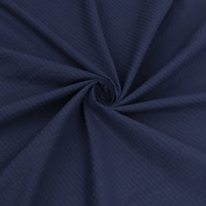 Cotton Seersucker - Navy Blue - END OF BOLT 44cm