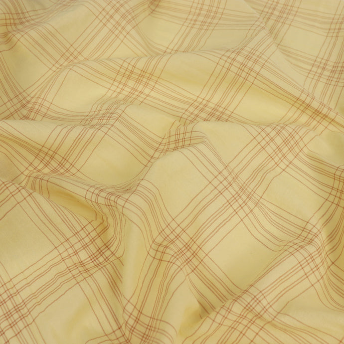 Cotton Seersucker - Sevenberry Butter Yellow Check