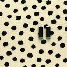 Cotton Seersucker - Sevenberry Spots - Cream + Black