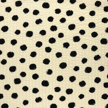 Cotton Seersucker - Sevenberry Spots - Cream + Black