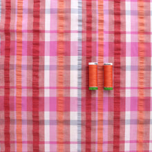 Cotton Seersucker - Sunset Yarn Dyed Check
