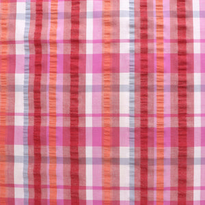 Cotton Seersucker - Sunset Yarn Dyed Check