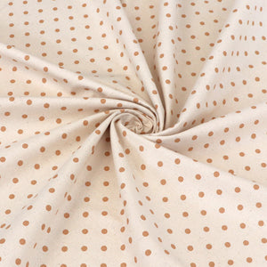 Cotton Shirting - Gold Polka Dot