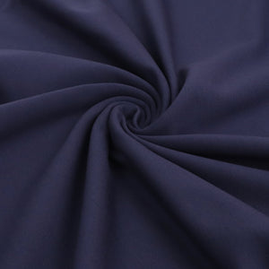 Cotton Sweatshirt Brushed Jersey - Navy Blue