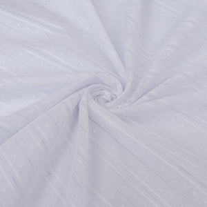 Cotton Voile - Dobby Stripe - White