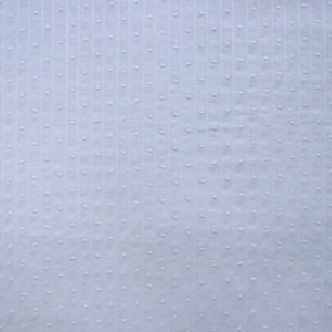 Cotton Voile - Dobby & Embroidered Stripe - White - END OF BOLT 49cm