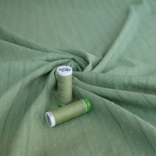 Cotton Voile - Dobby & Stripe - Matcha Green - SALE