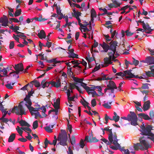 Cotton Voile - Floral Painting