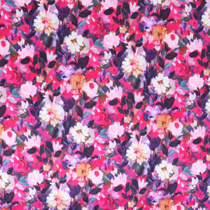 Cotton Voile - Floral Painting