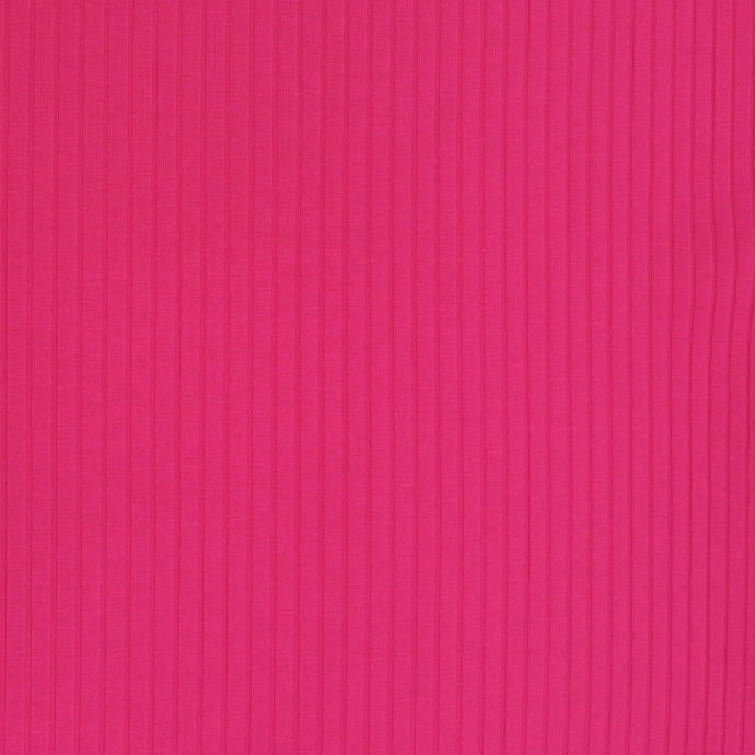 Cotton Wide Ribbed Jersey - Pink