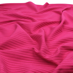 Cotton Wide Ribbed Jersey - Pink