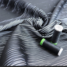 Deadstock Black & White Lines - Activewear & Swimwear Jersey