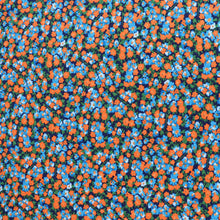 Deadstock Cotton Jersey - Blue + Orange Flowers
