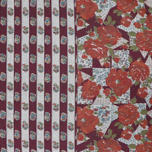 Deadstock Cotton Lawn - Rose Patchwork Stripe