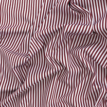 Deadstock Cotton Lyocell Shirting - Stripe - Maroon