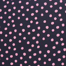 Deadstock Cotton Poplin - Pink Polka Dots On Navy